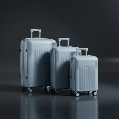 3-Piece Expandable Luggage Set (20” / 24” / 28”) – TSA Approved - Steel Blue