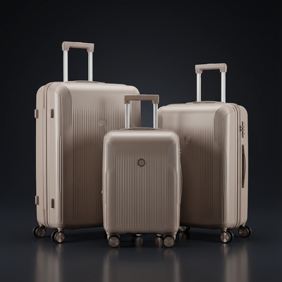 3-Piece Expandable Luggage Set (20” / 24” / 28”) – TSA Approved - Warm Taupe